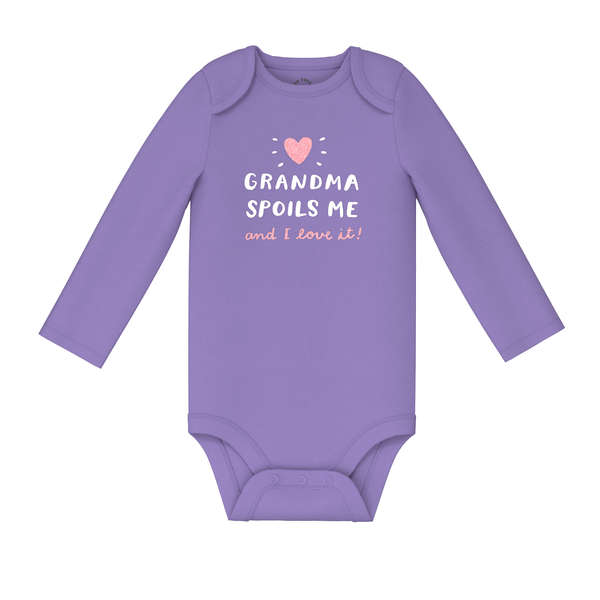 Baby Girls' Long Sleeve Bodysuit - Bright Purple